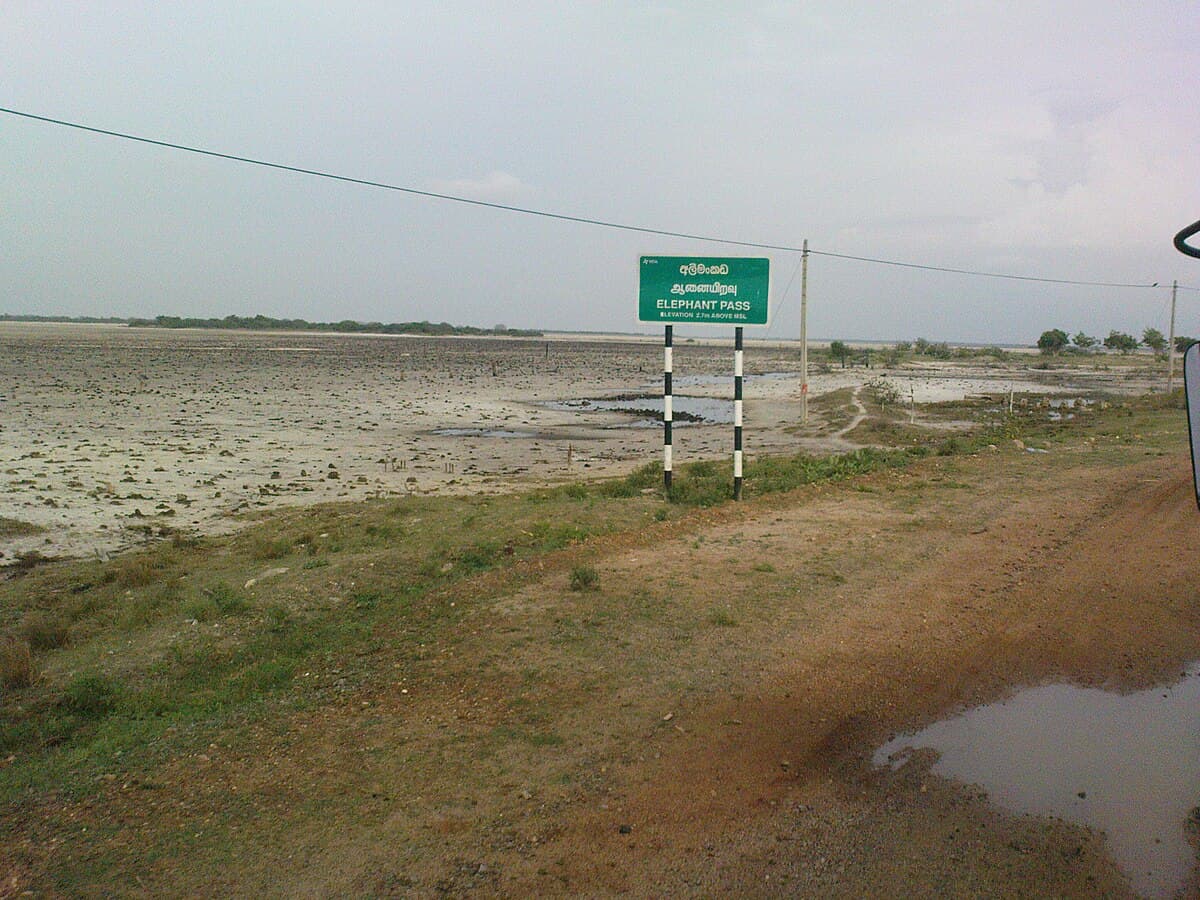 Chundikkulam Lagoon from the A9 highway