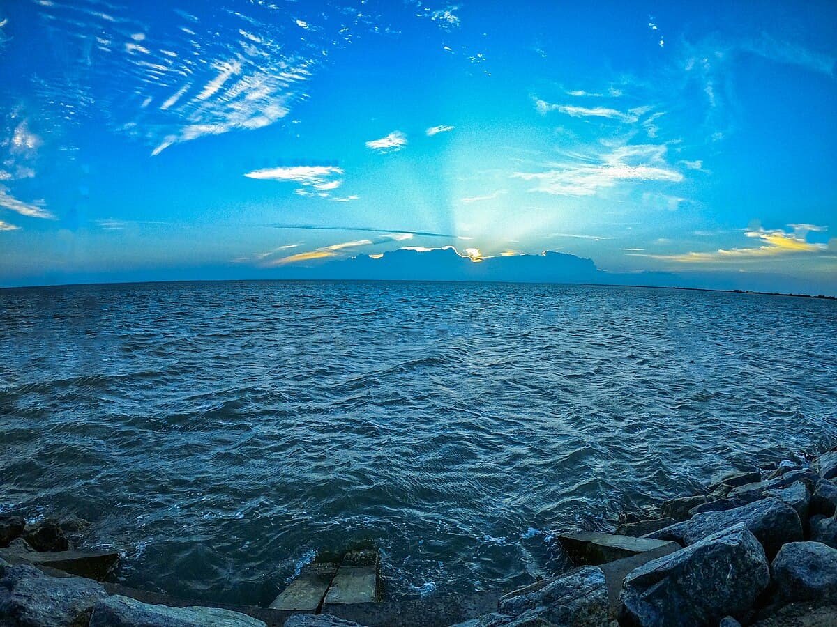 Sunset over Jaffna Lagoon